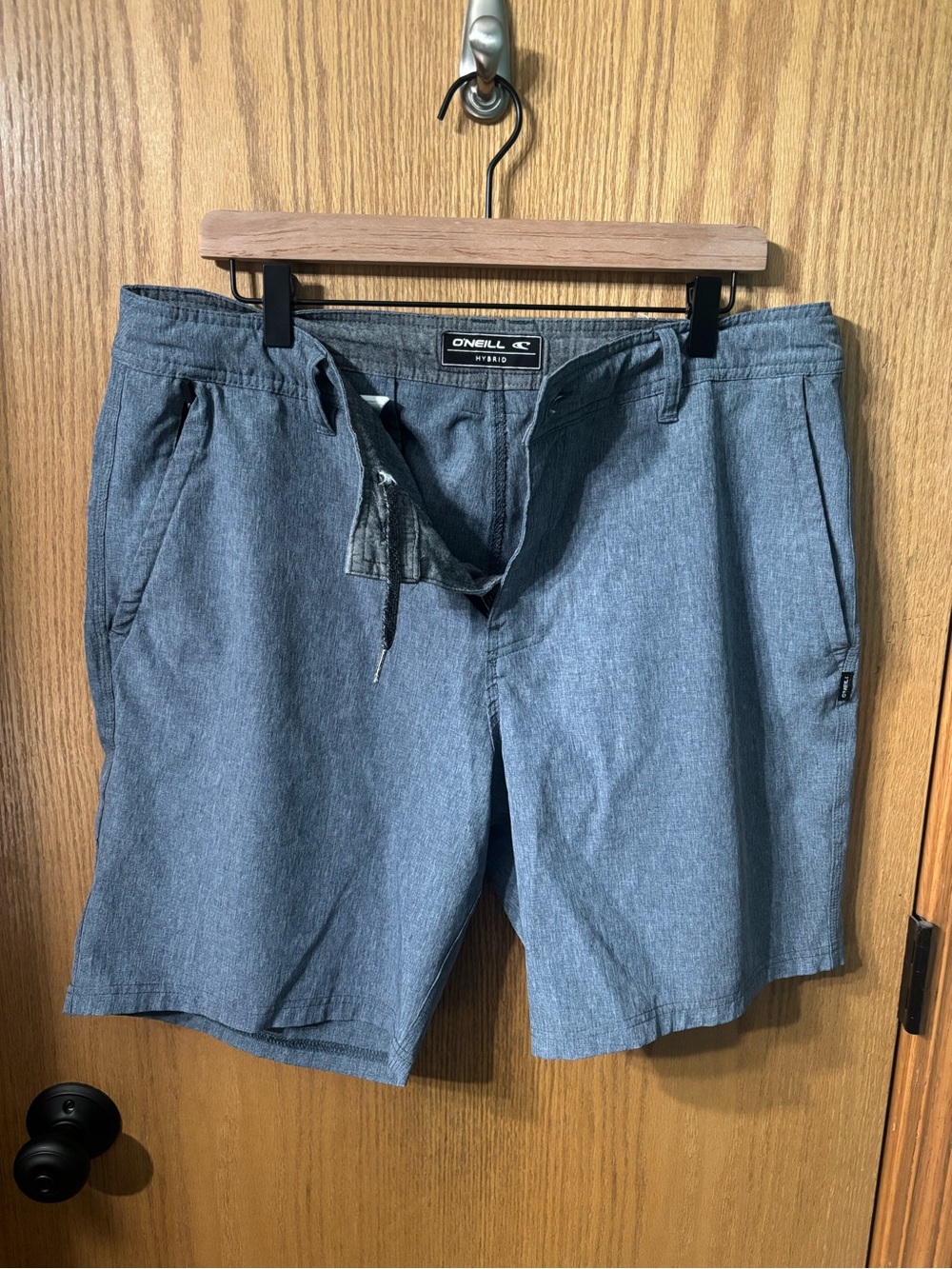 O'Neill Men's Heathered Slate Blue Hybrid Shorts